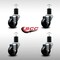 Service Caster 3'' SS Soft Rubber Wheel Swivel 1-3/4'' Expanding Stem Caster Set, 4PK SCC-SSEX20S314-SRS-134-4 - alternate 4